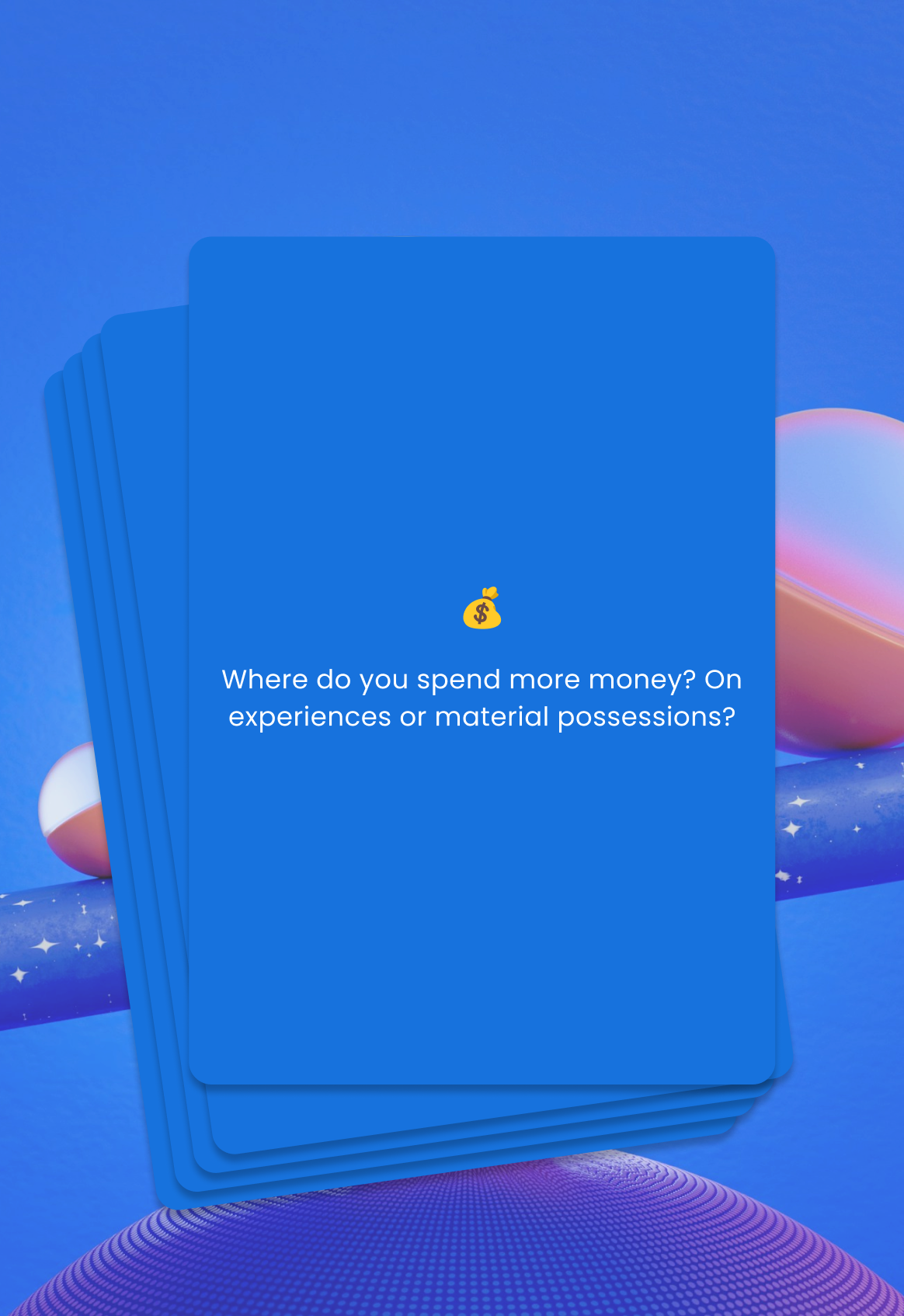 Conversation cards about finances